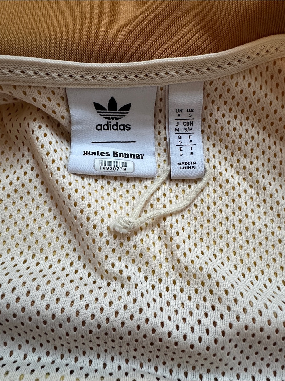 Adidas Wales  Bonner adidas Yellow and Brown Zip-Front Track Jacket men’s small - Picture 5 of 14